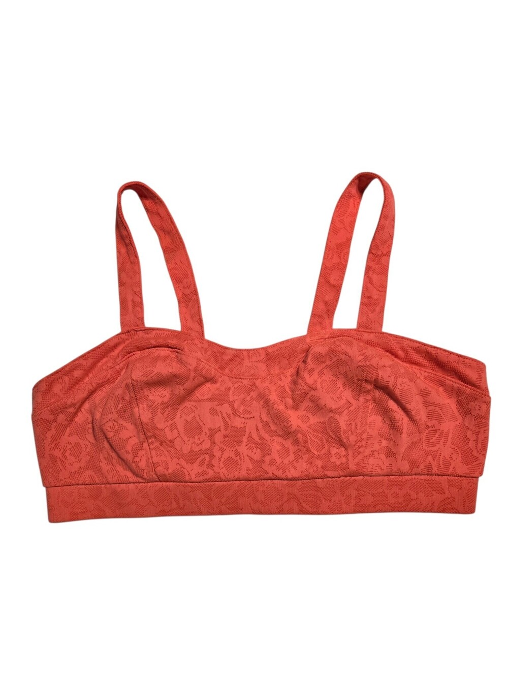AE American Eagle Coral Floral Lace Cropped Tank Top Cami Bralette Sports Bra